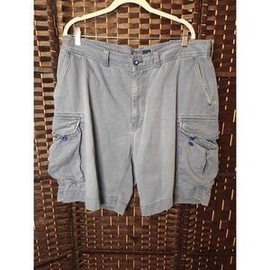 Vtg Polo Ralph‎ Lauren Shorts Mens 38 Blue Cargo Chino Military Baggy Y2K